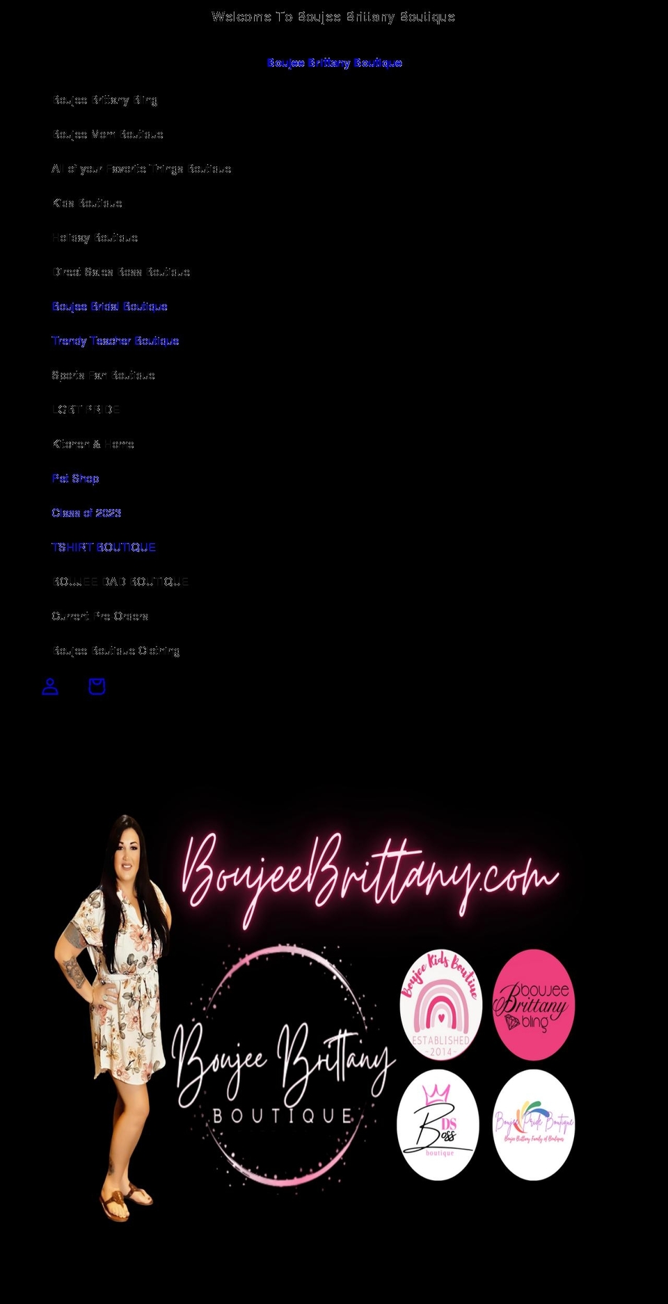 boujeebrittany.com shopify website screenshot