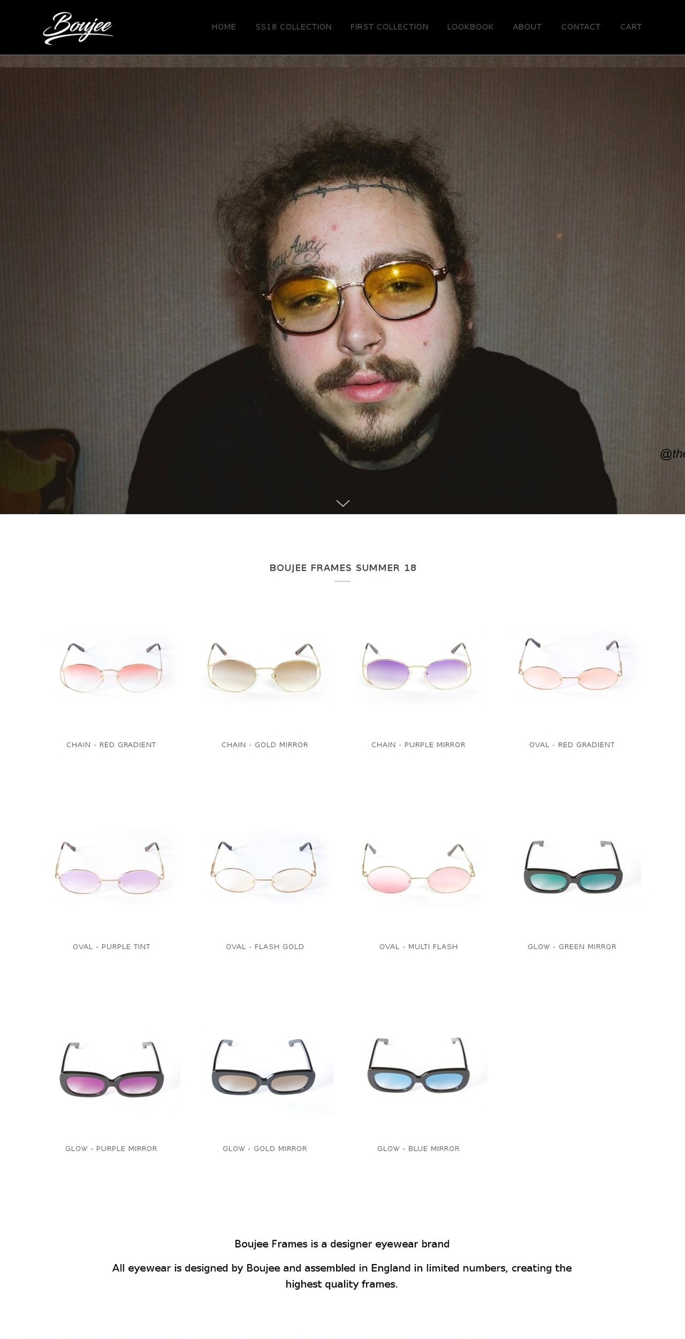 boujeeframes.com shopify website screenshot