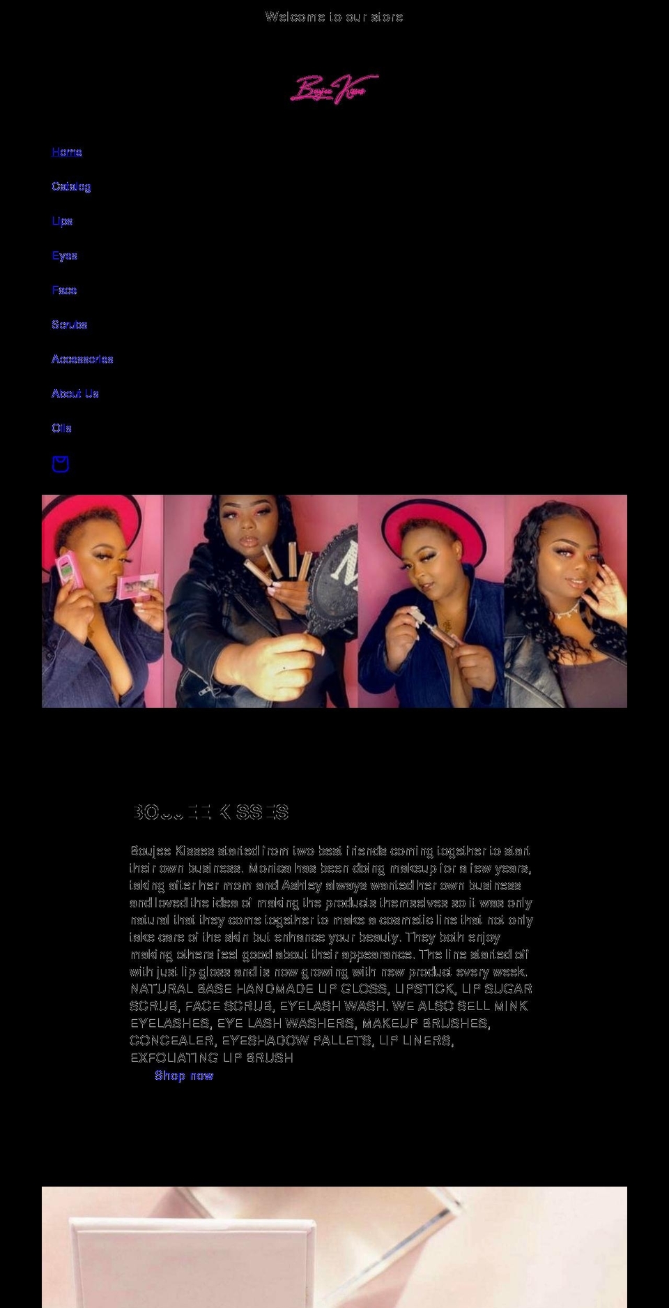 boujeekisses.org shopify website screenshot