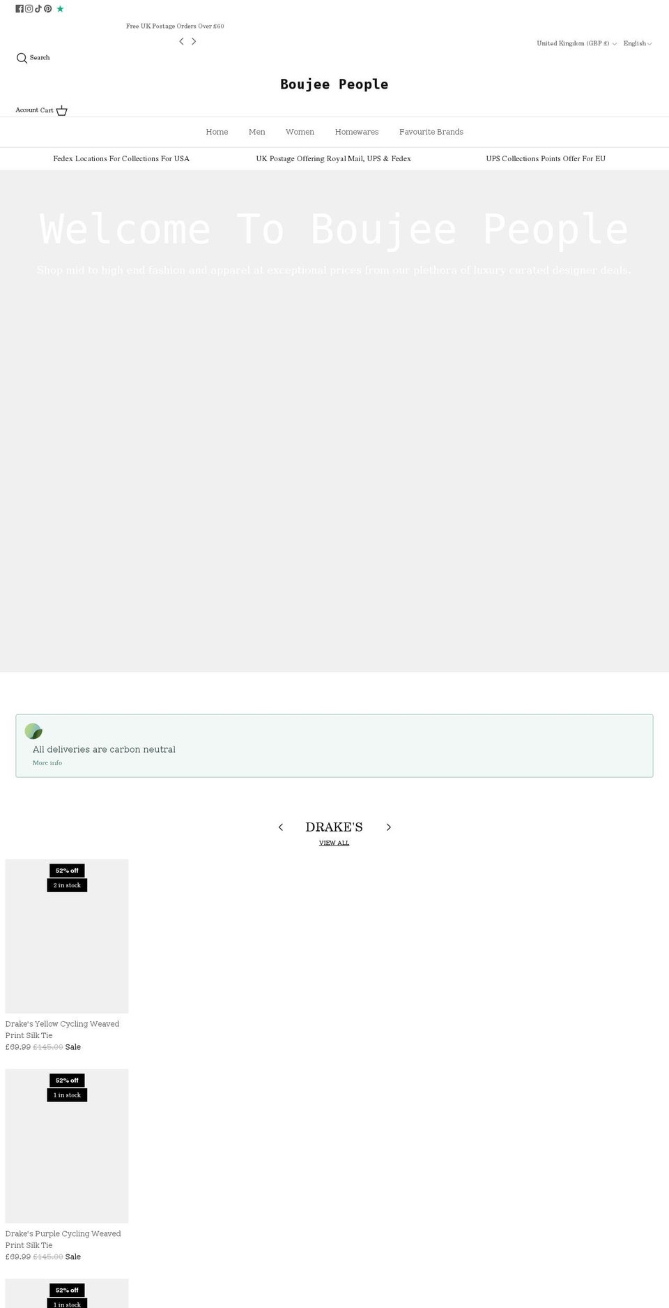 boujeepeople.com shopify website screenshot