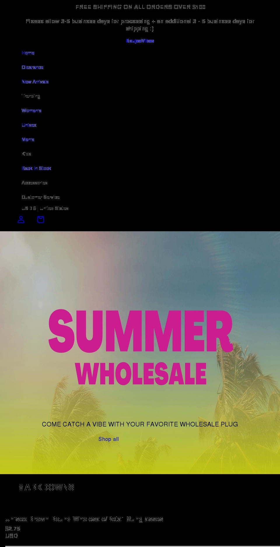 boujeevibes.com shopify website screenshot