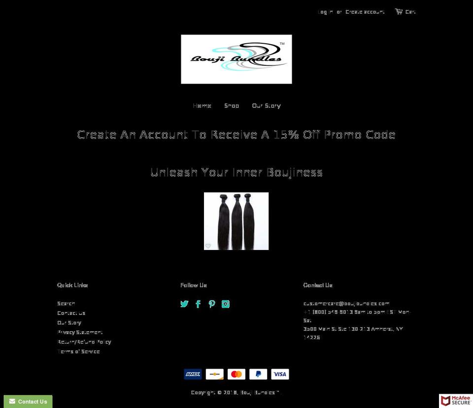 boujibundles.com shopify website screenshot