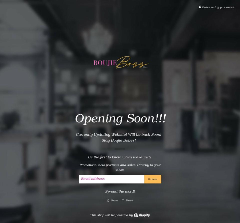 boujiebosscos.com shopify website screenshot