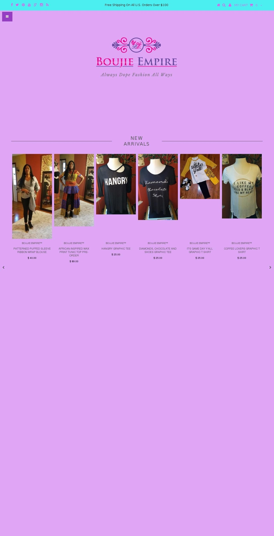 boujieempire.com shopify website screenshot