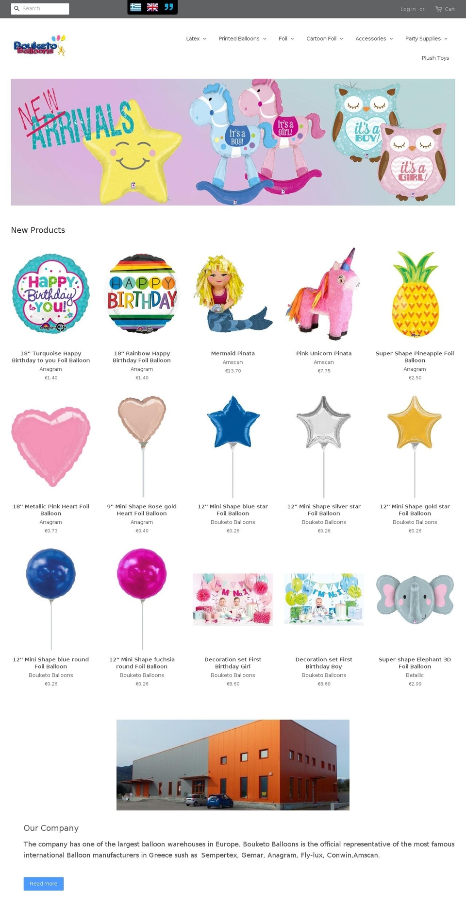 bouketoballoons.com shopify website screenshot