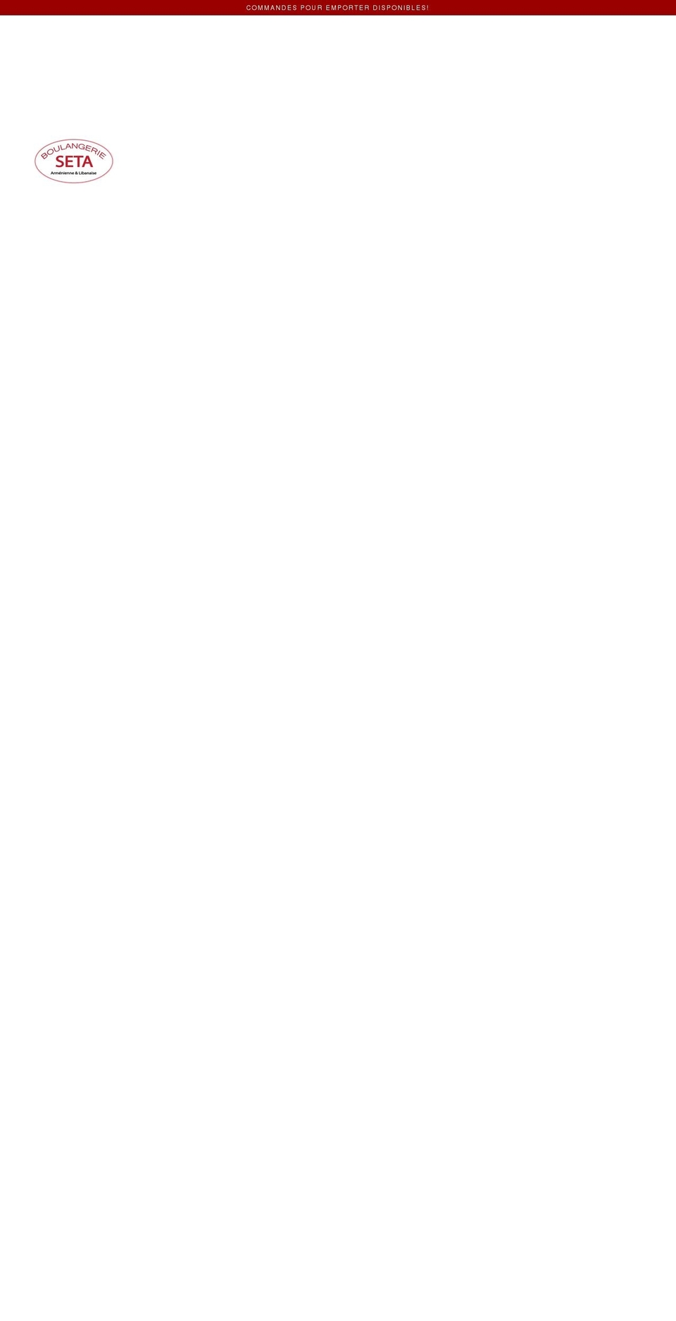 boulangerieseta.com shopify website screenshot