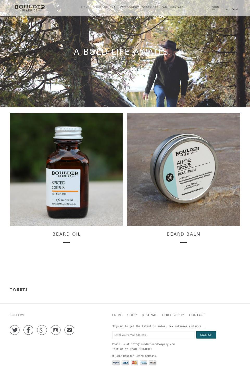 boulderbeardcompany.com shopify website screenshot