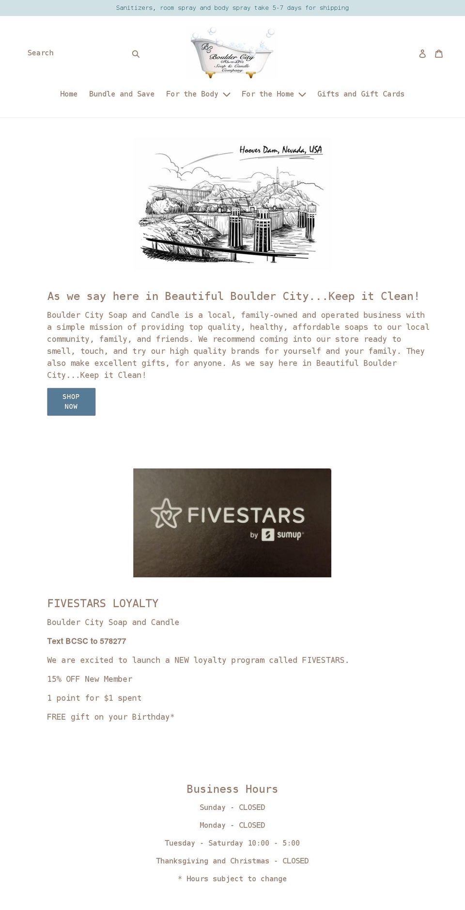 bouldercitysoap.com shopify website screenshot