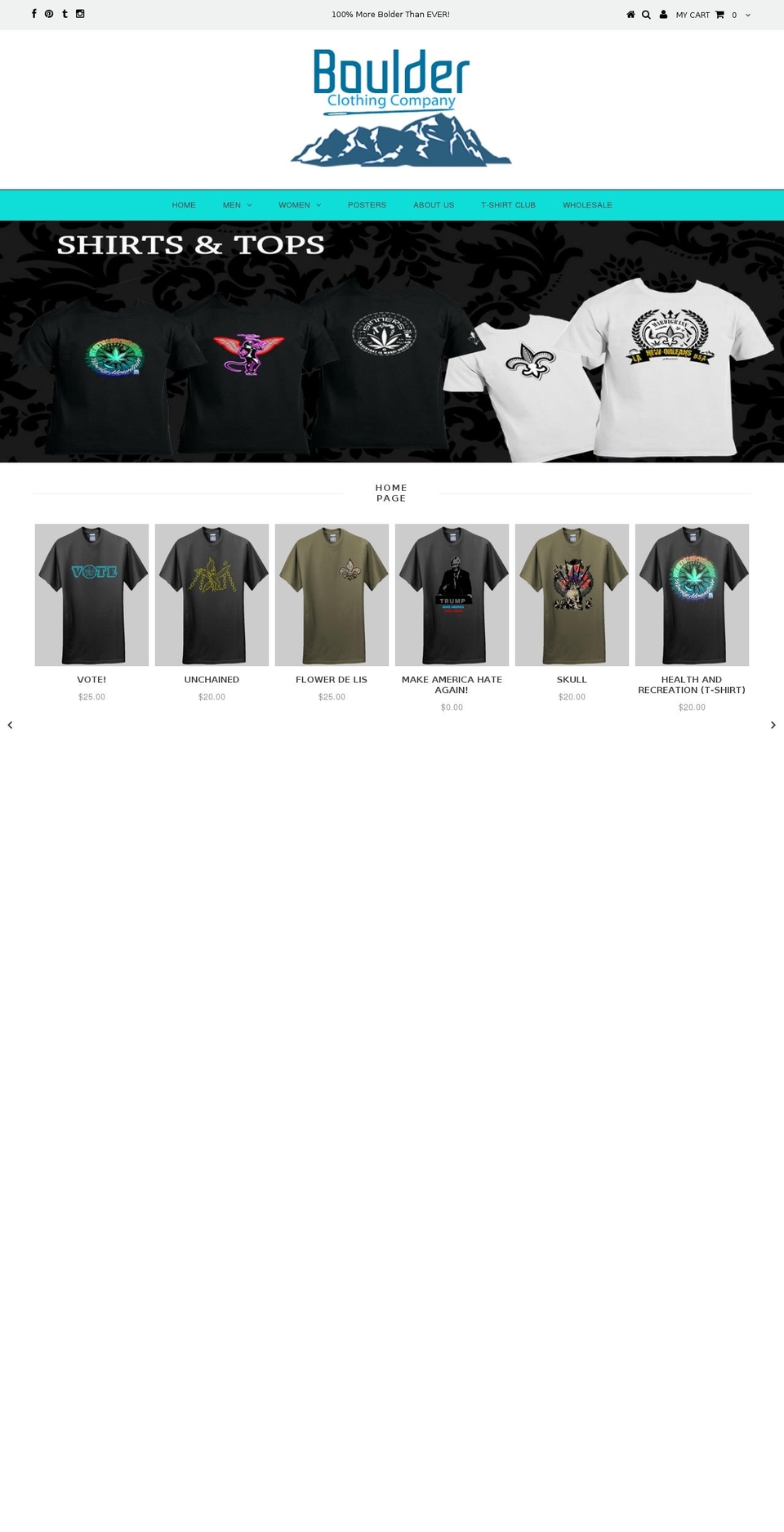 boulderclothingcompany.com shopify website screenshot