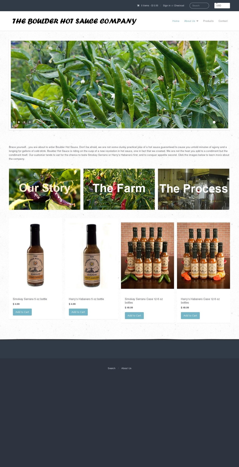 boulderhotsauce.com shopify website screenshot