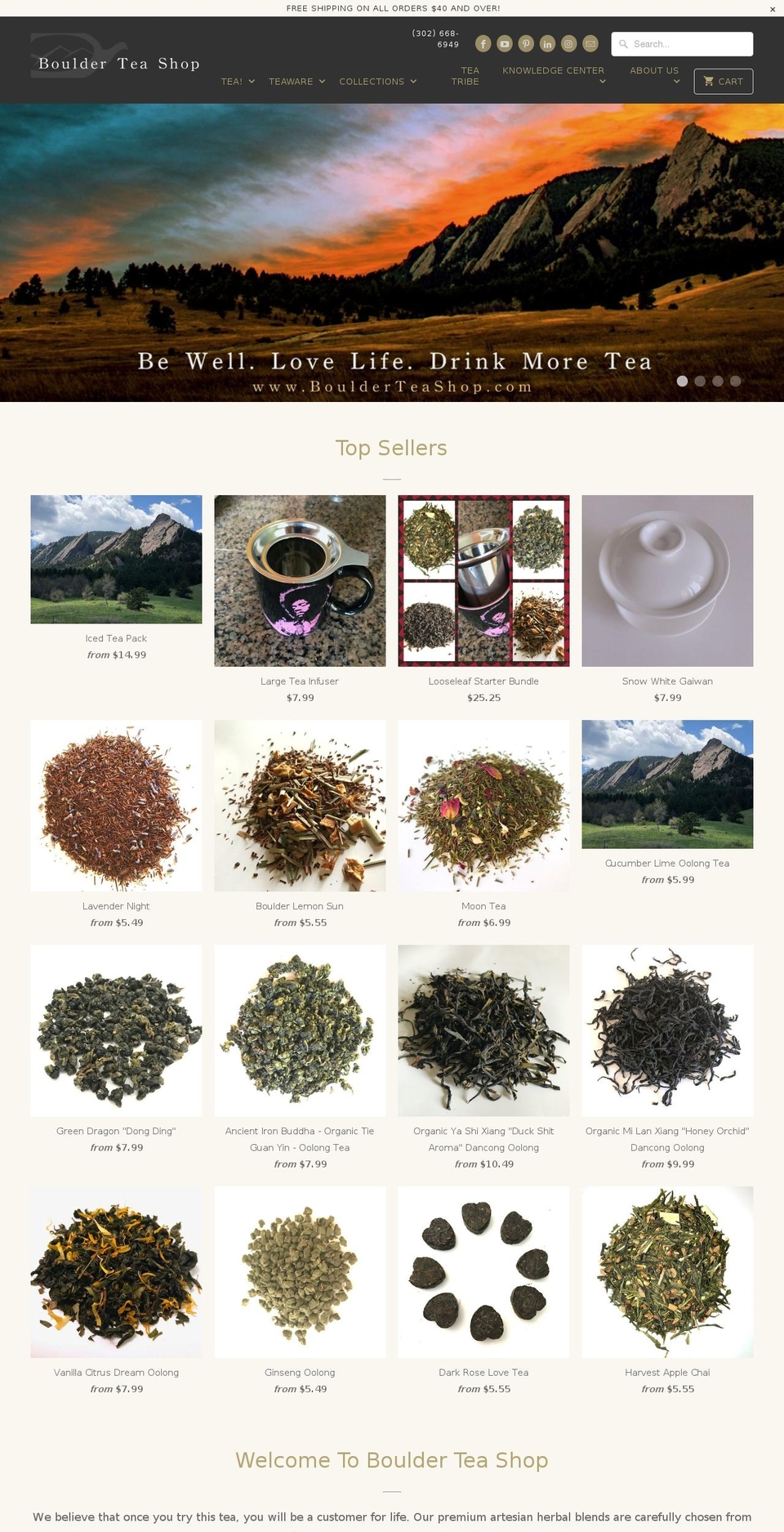 boulderteashop.com — Shopify storefront screenshot
