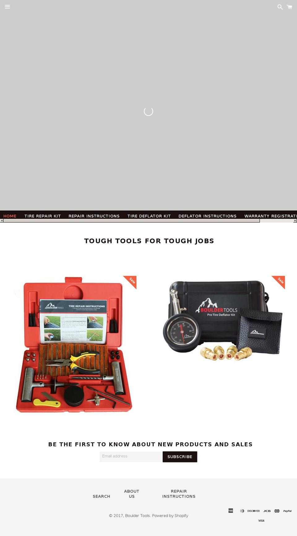 bouldertools.com shopify website screenshot
