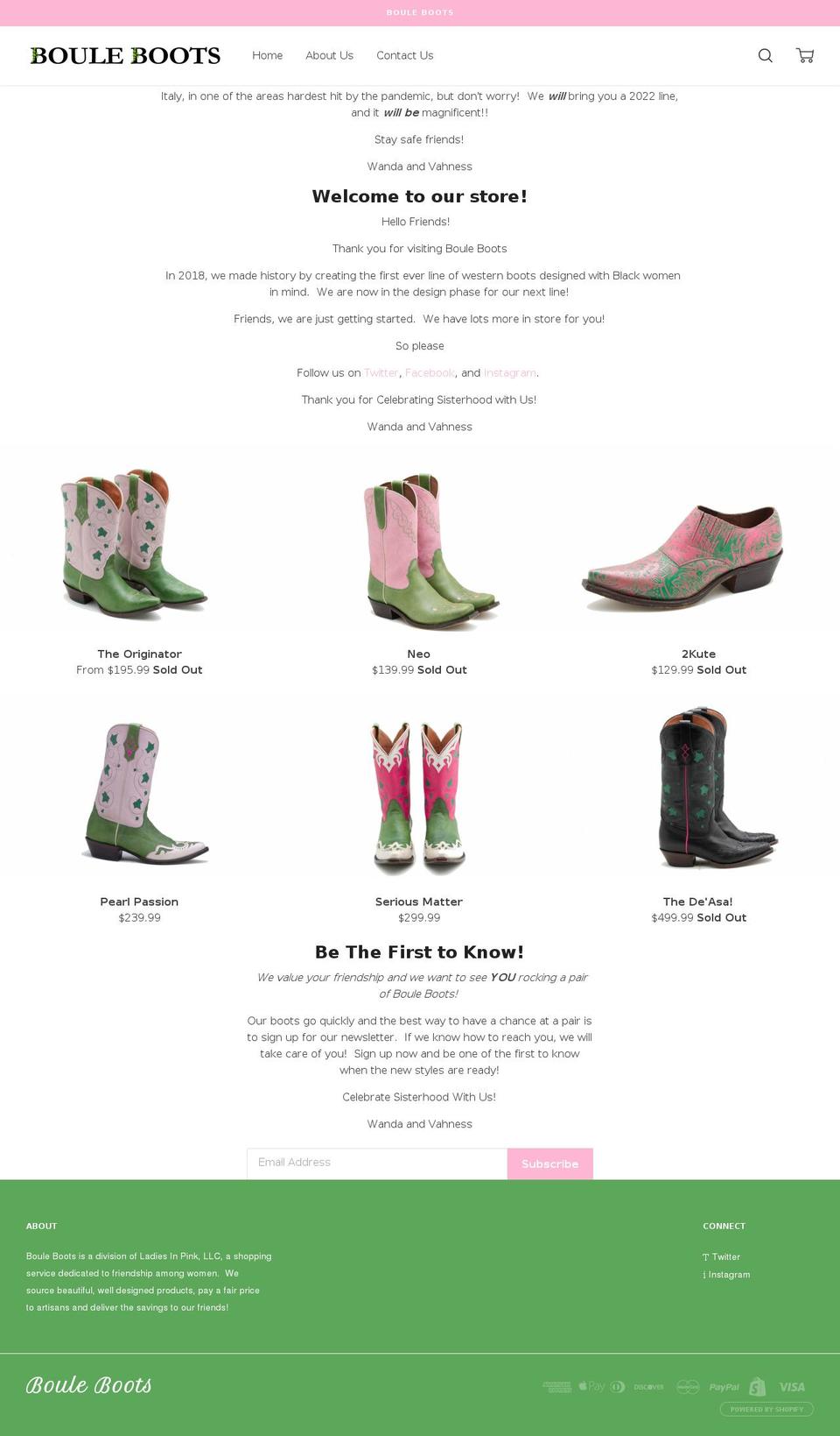 bouleboots.com shopify website screenshot