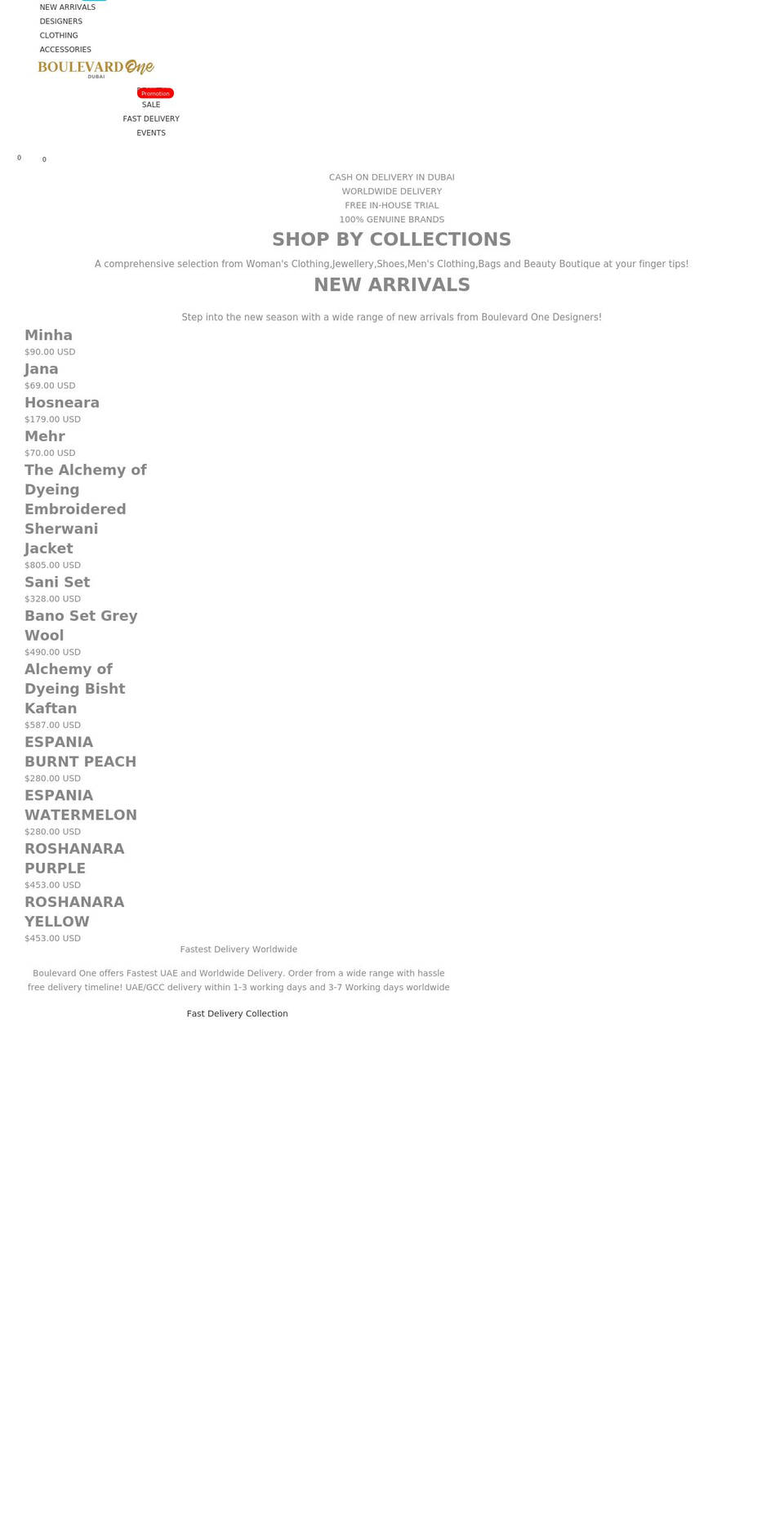 boulevardone.com shopify website screenshot