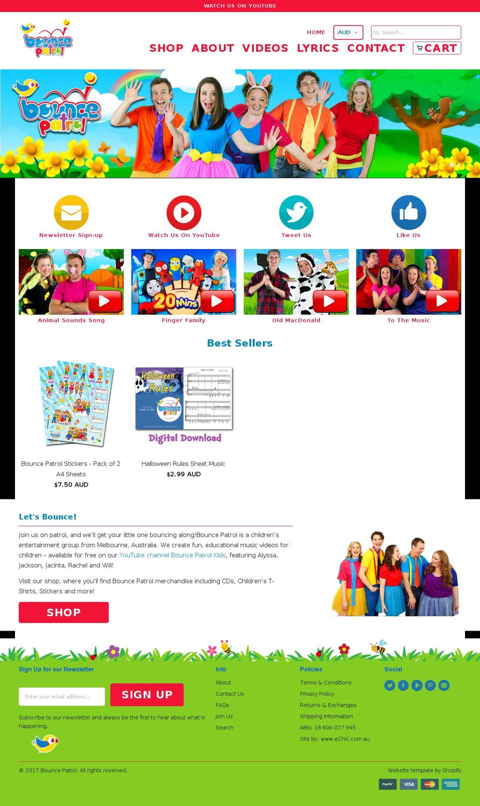 bouncepatrol.com shopify website screenshot