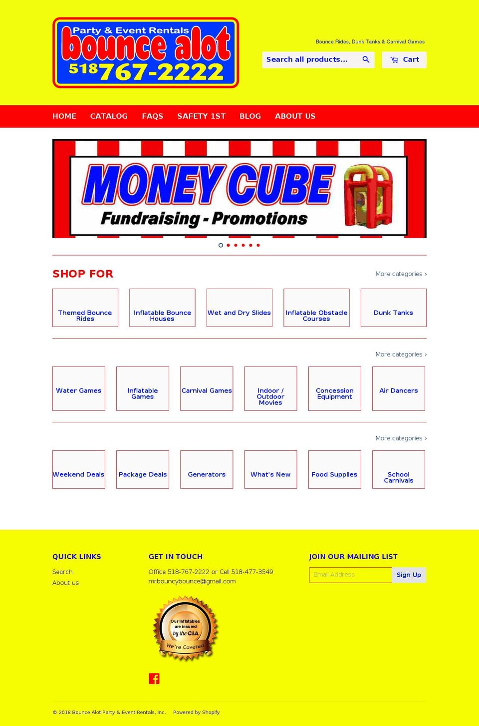 bounceride.com shopify website screenshot