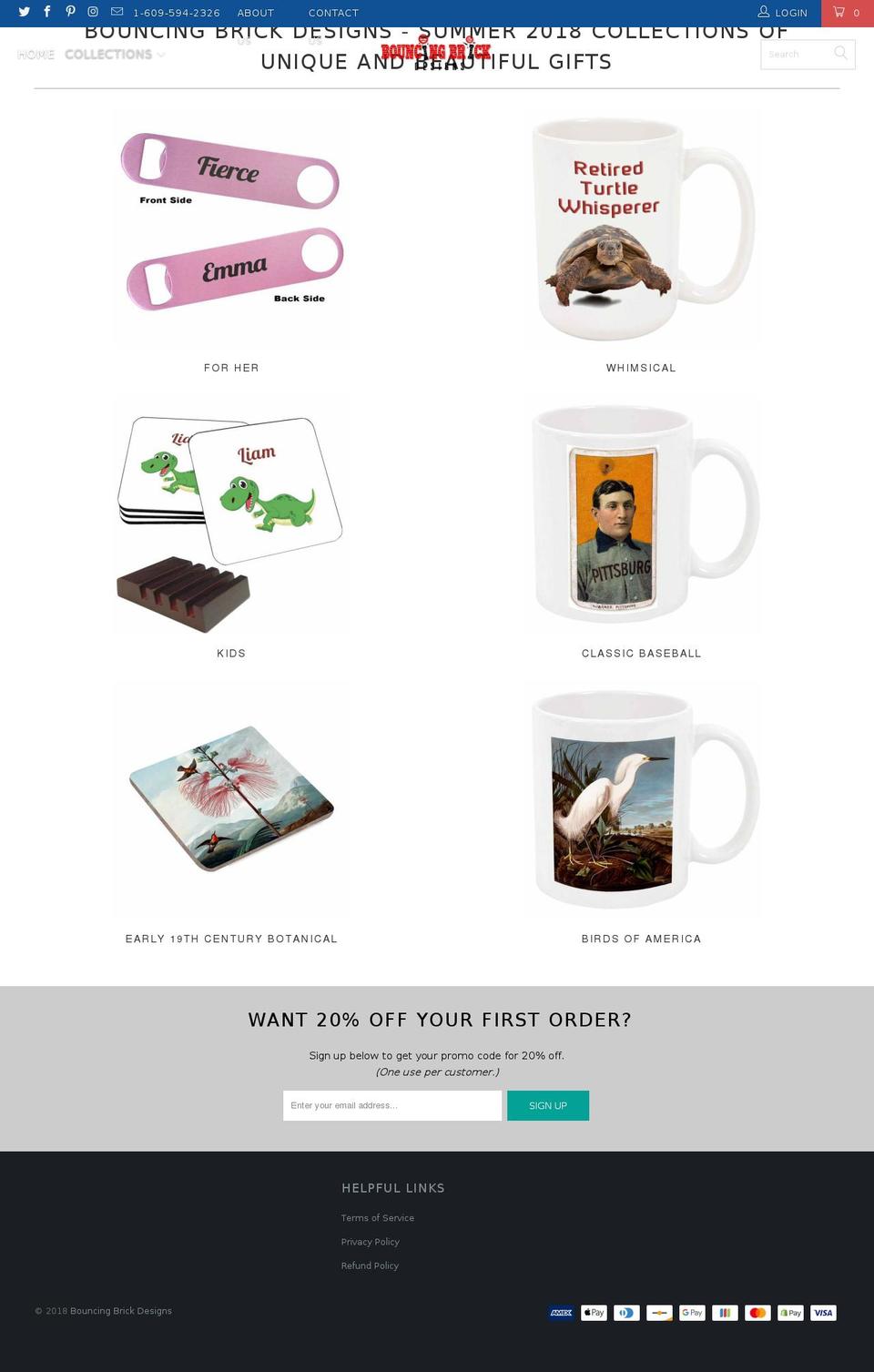 bouncingbrick.com — Shopify storefront screenshot