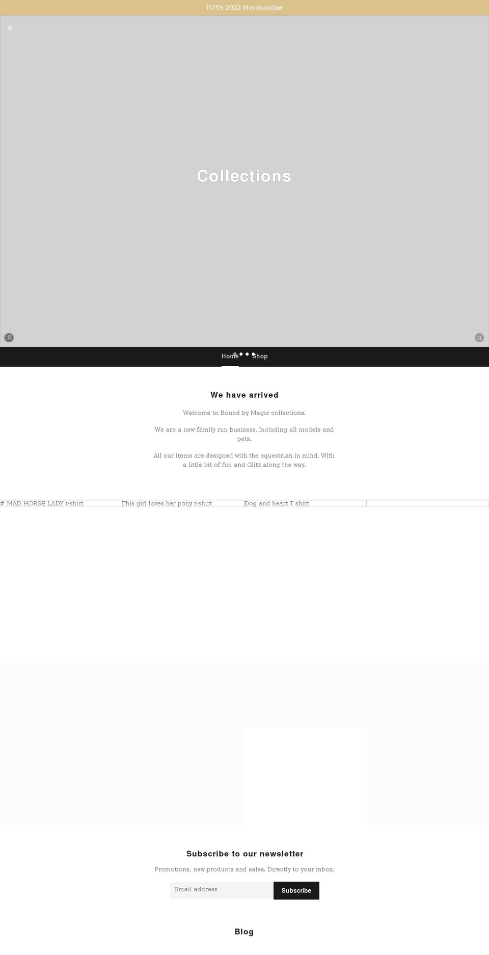 boundbymagic.com shopify website screenshot