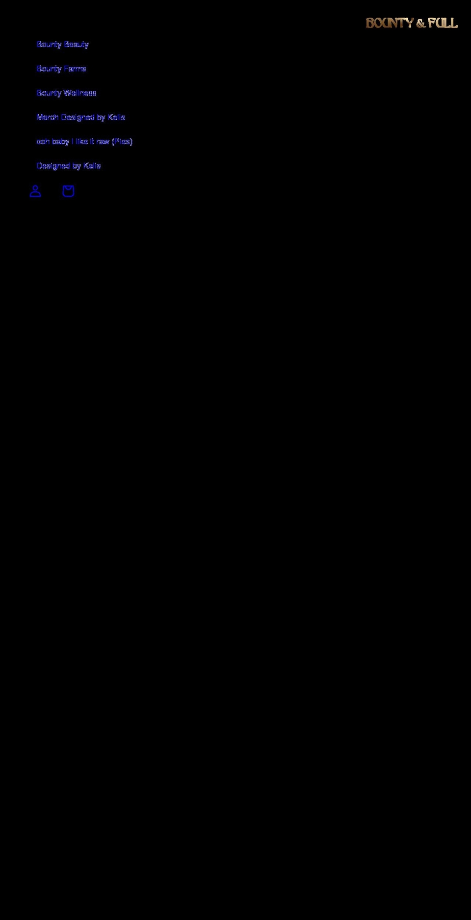 bountyandfull.com shopify website screenshot