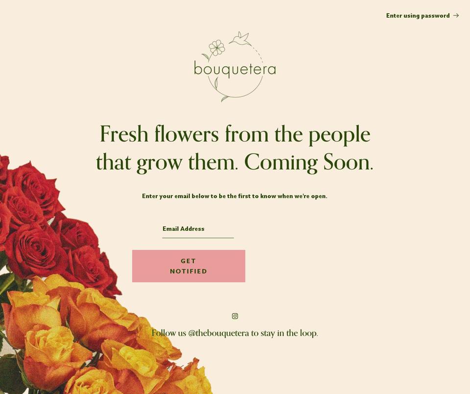 bouquetera.com shopify website screenshot