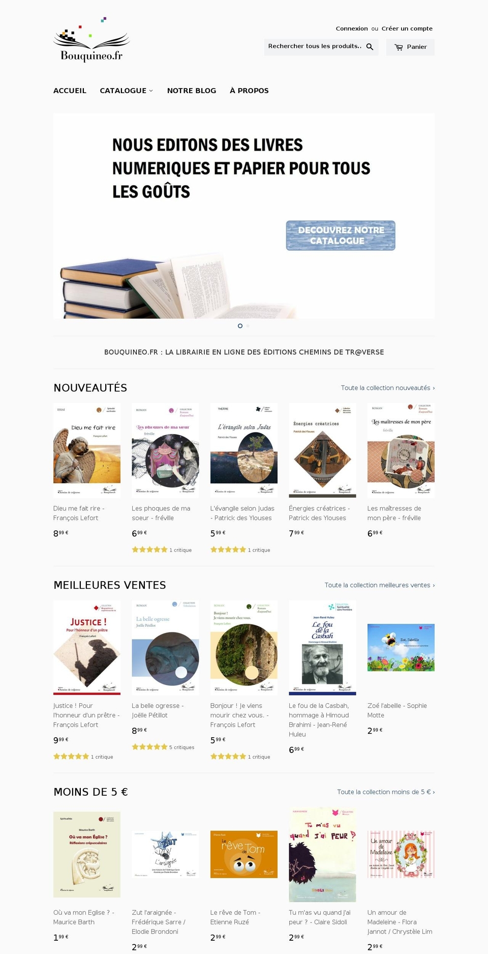 bouquineo.com shopify website screenshot