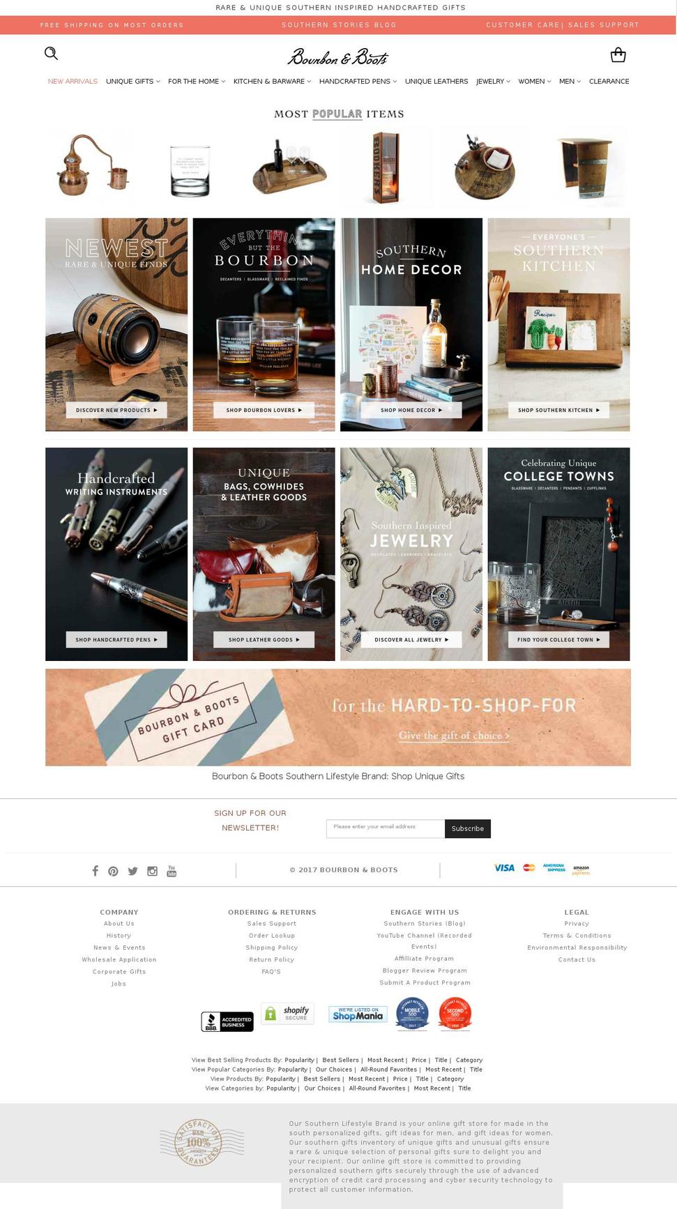 bourb.in shopify website screenshot