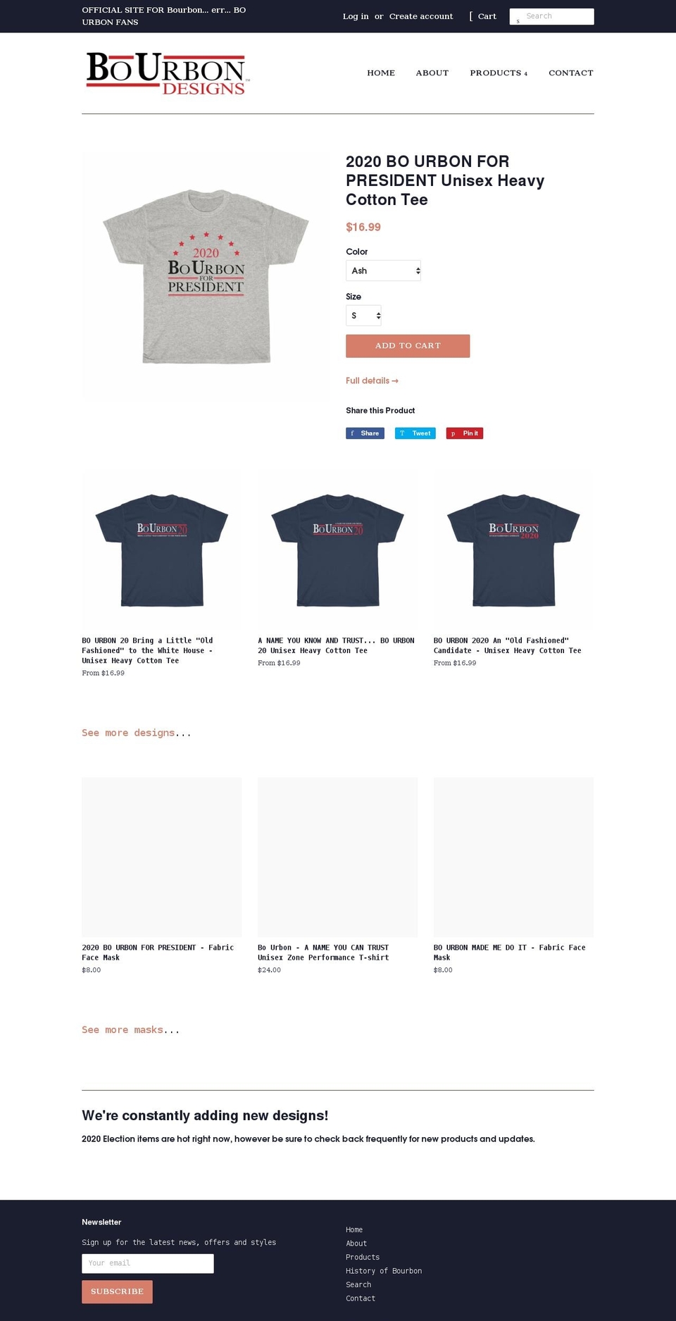 bourbondesigns.com shopify website screenshot