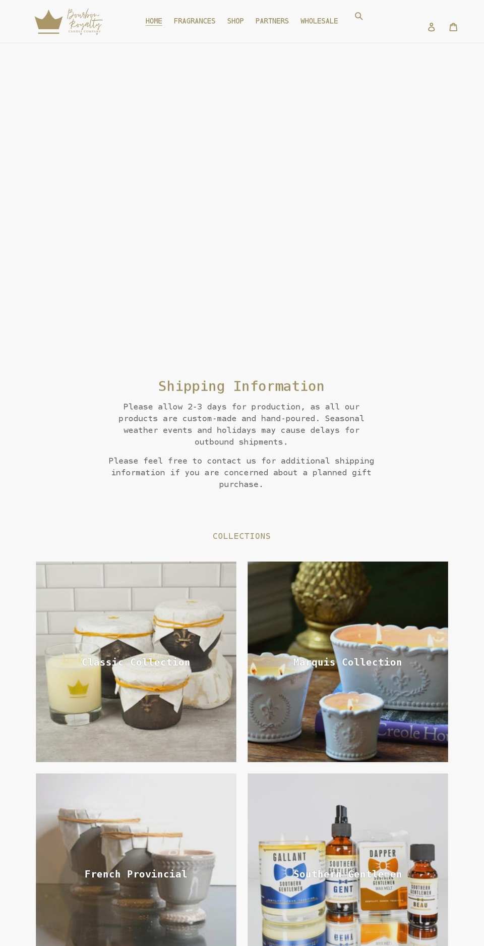 bourbonroyalty.com shopify website screenshot