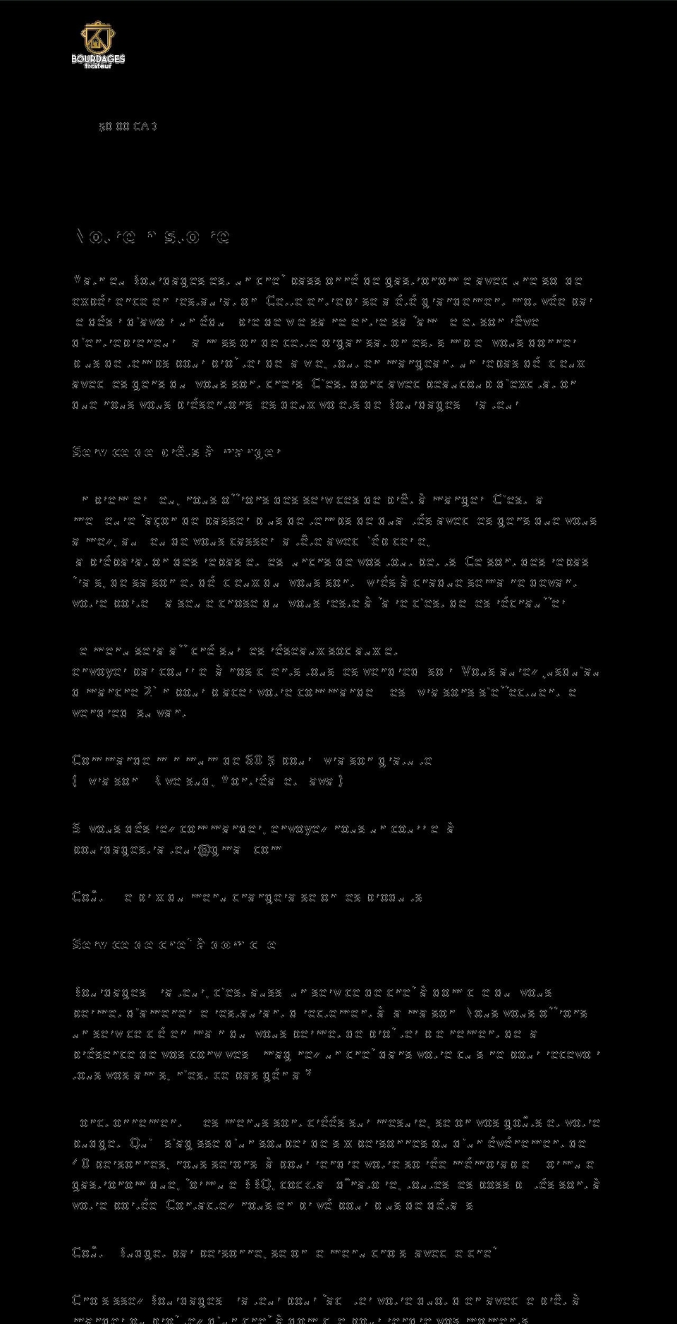 bourdagestraiteur.com shopify website screenshot