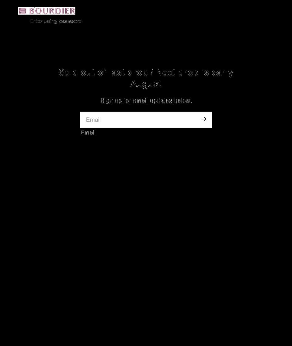 bourdierfashion.com shopify website screenshot