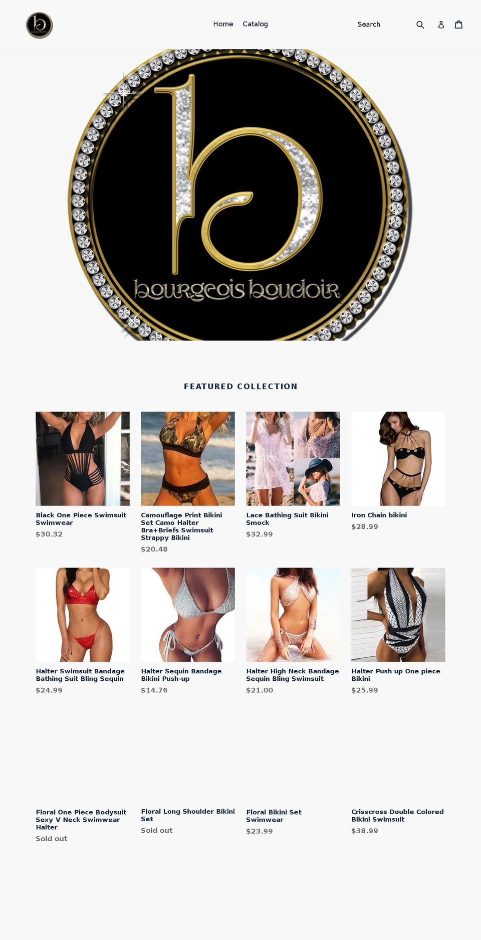 bourgeoisboudoir.com shopify website screenshot