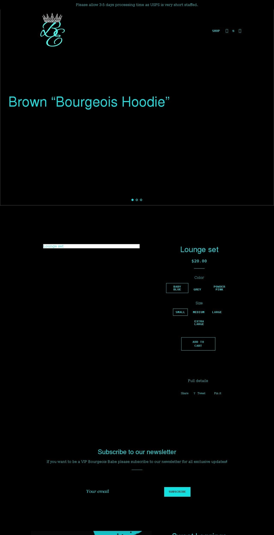 bourgeoisessentials.com shopify website screenshot