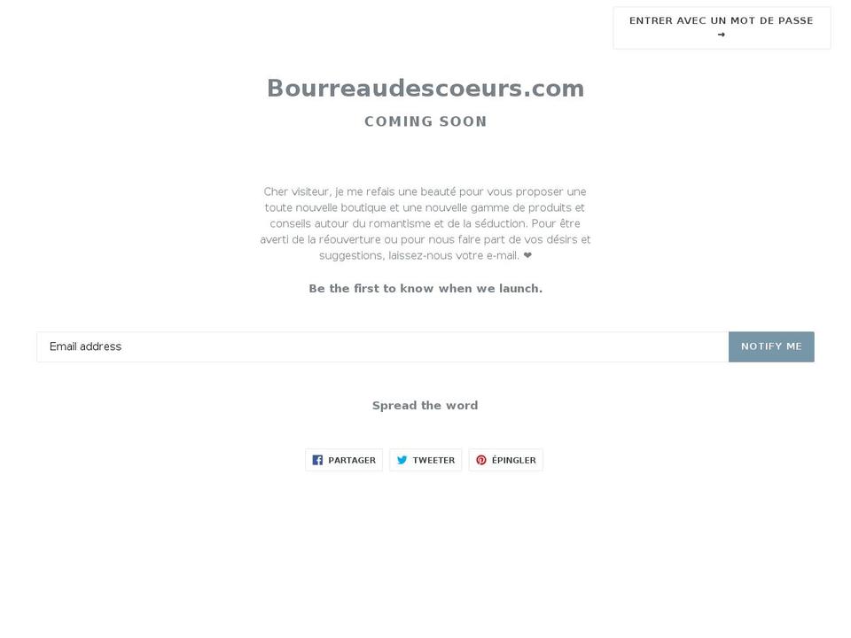 bourreaudescoeurs.com shopify website screenshot