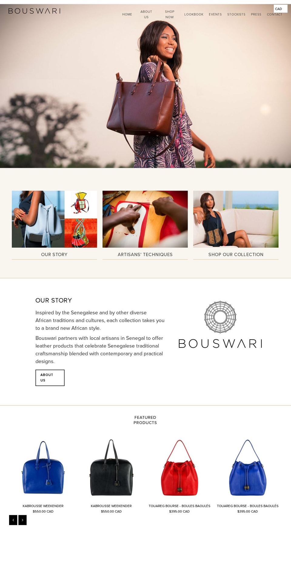 bouswari.com shopify website screenshot