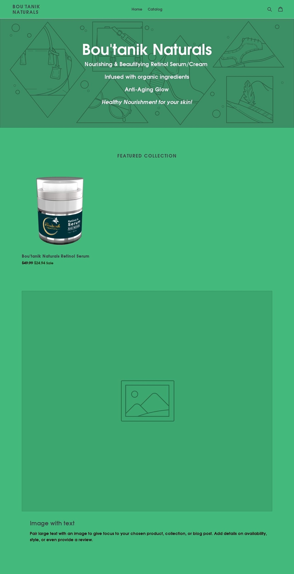 boutaniknaturals.com — Shopify storefront screenshot