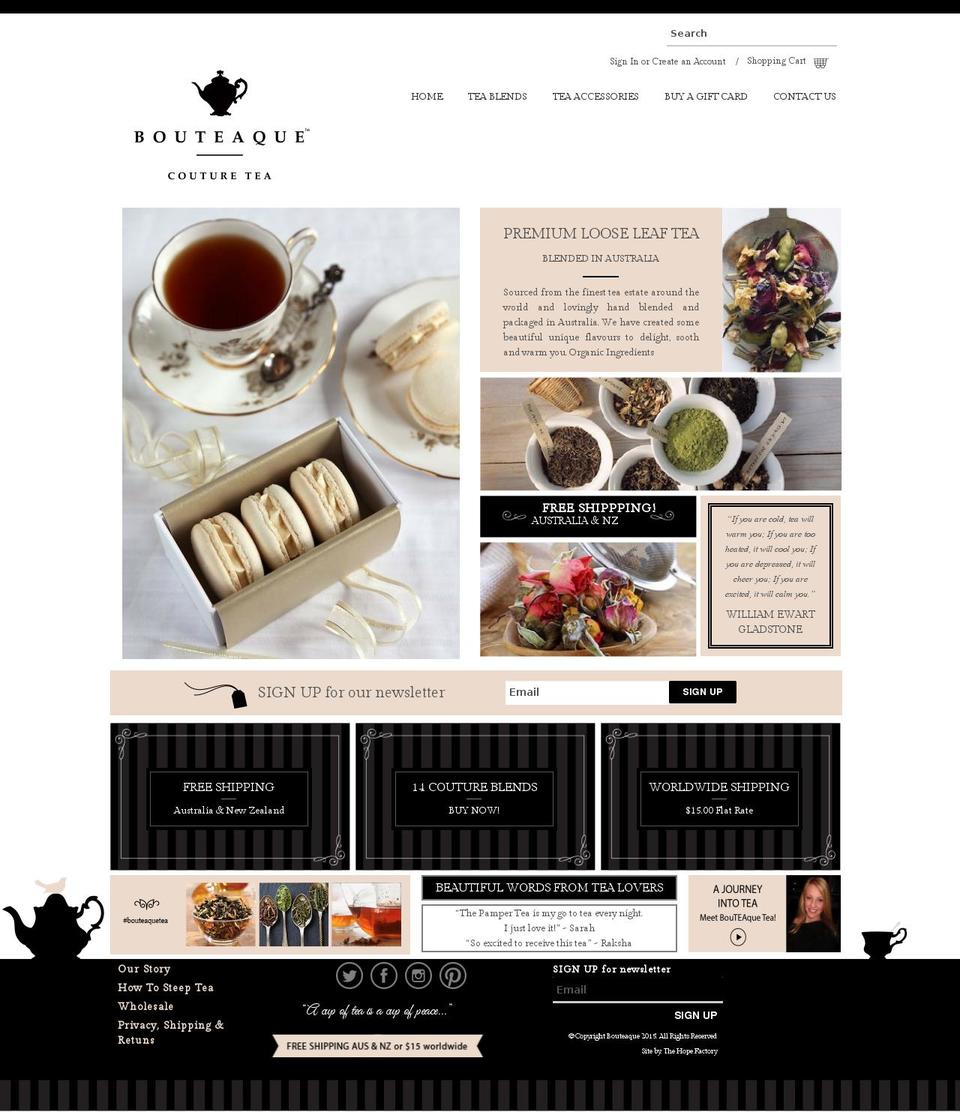 THF - DEV Shopify theme site example bouteaquetea.com