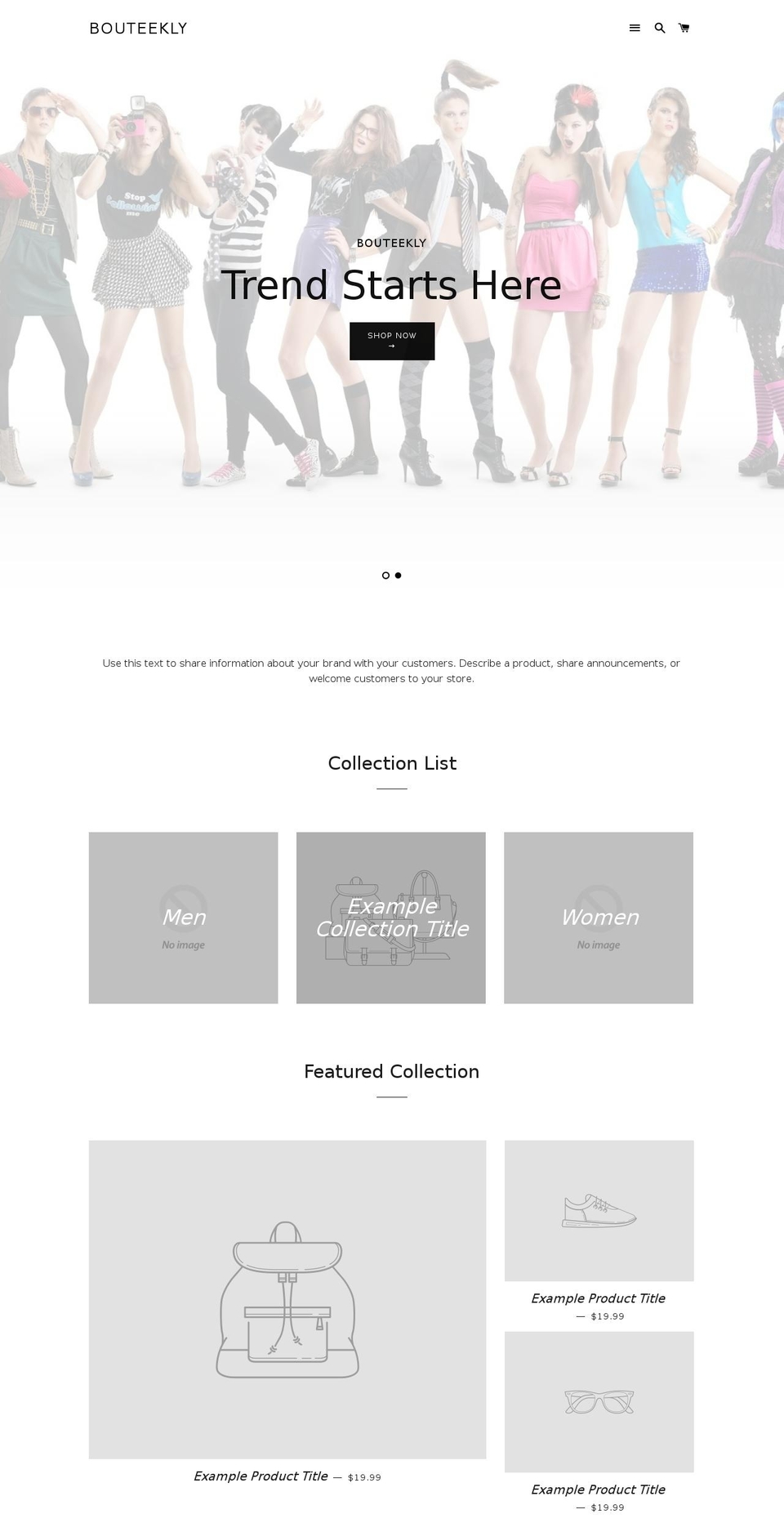 bouteekly.com shopify website screenshot
