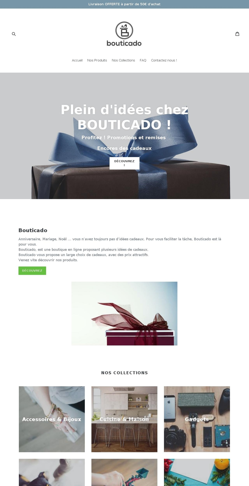 Copy of Debut Shopify theme site example bouticado.com