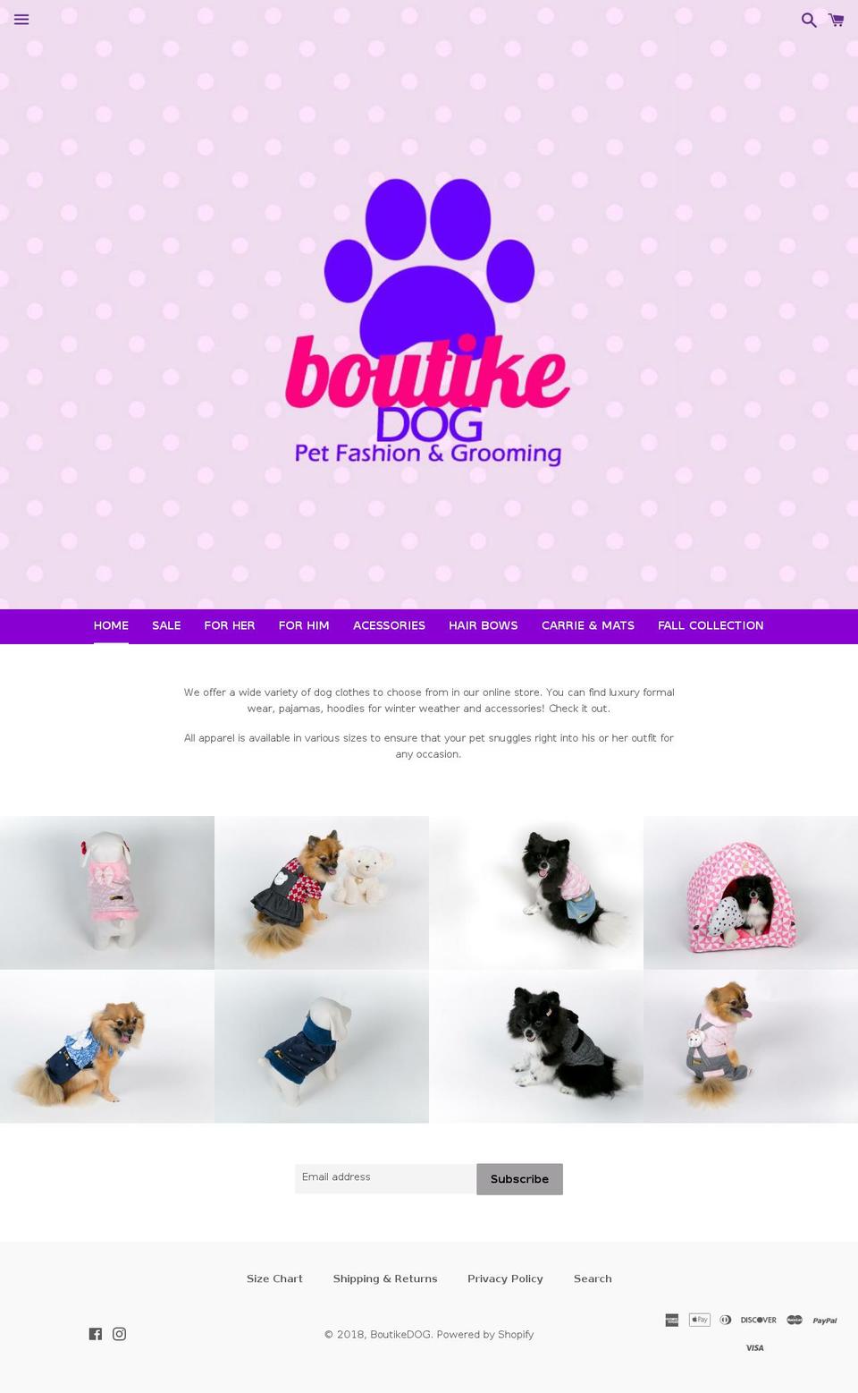 boutikedog.com — Shopify storefront screenshot