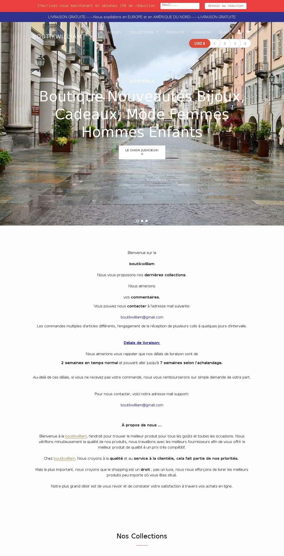 boutikwilliam.com shopify website screenshot