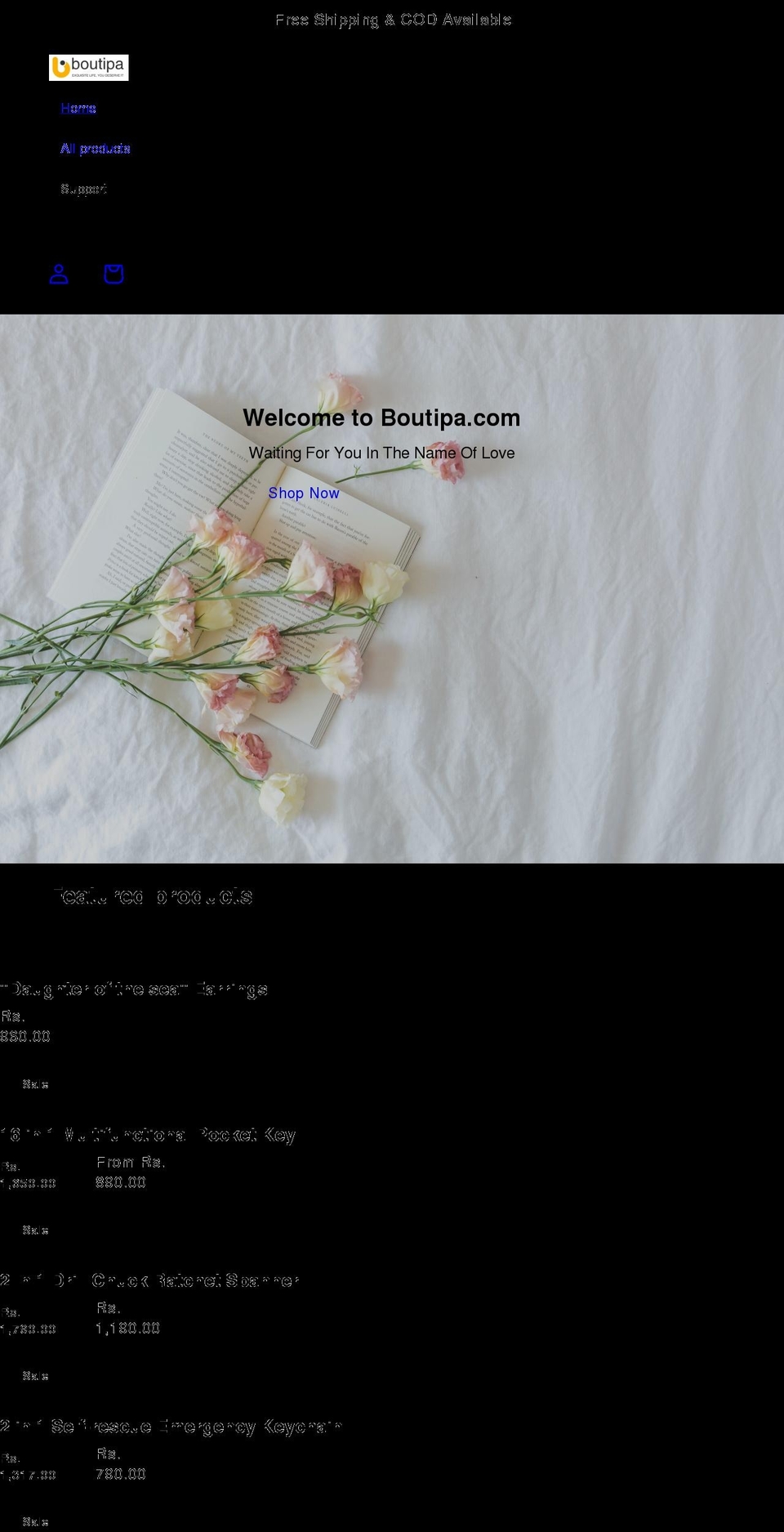 boutipa.com shopify website screenshot