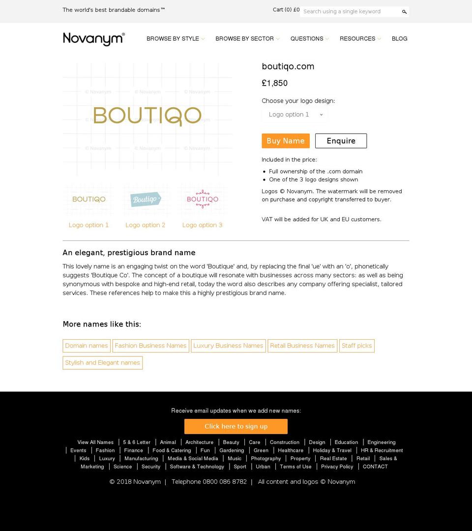 boutiqo.com — Shopify storefront screenshot