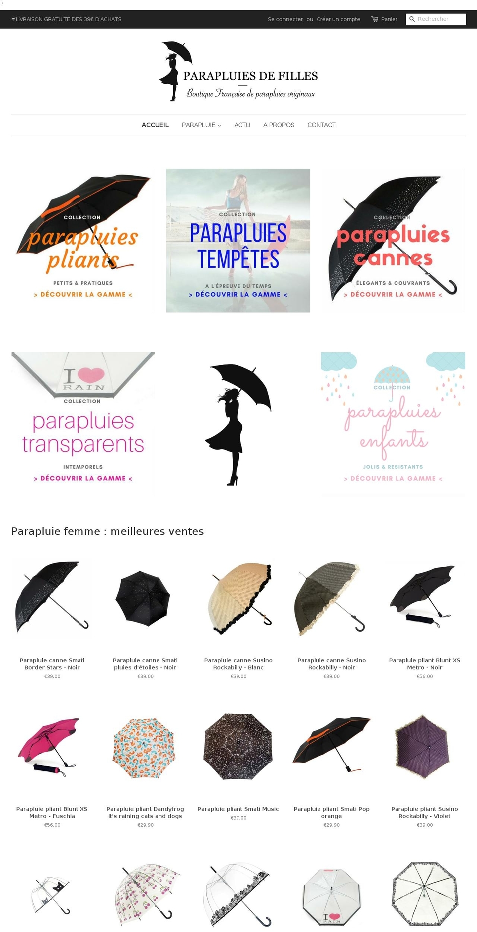 boutique-du-parapluie.com — Shopify storefront screenshot