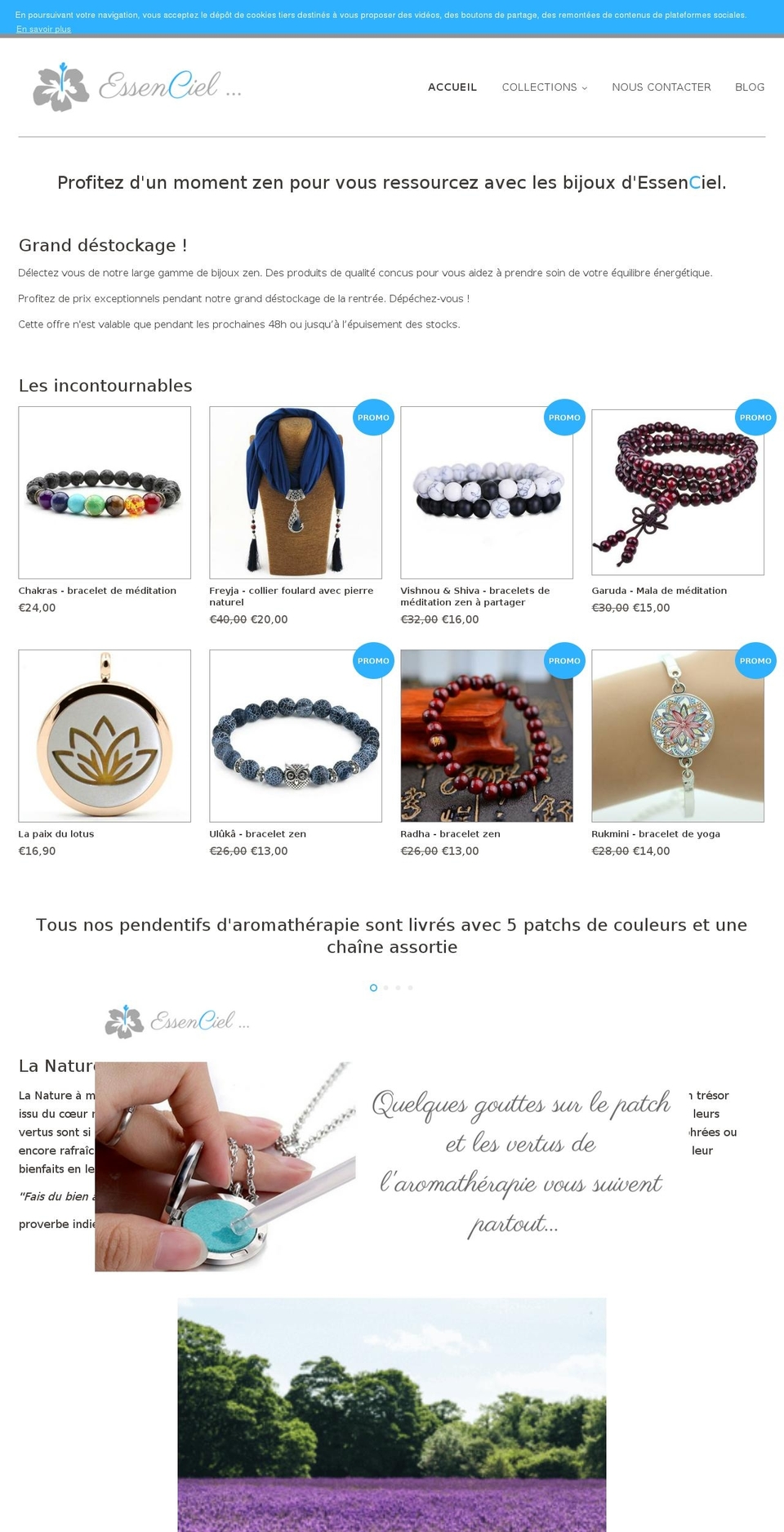 boutique-essenciel.com — Shopify storefront screenshot