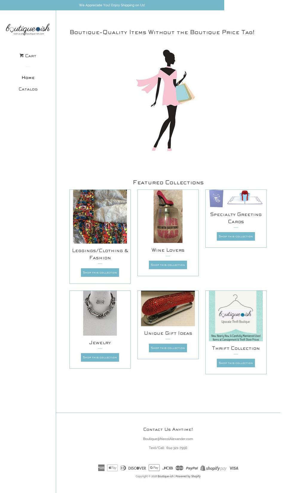 boutique-ish.com — Shopify storefront screenshot