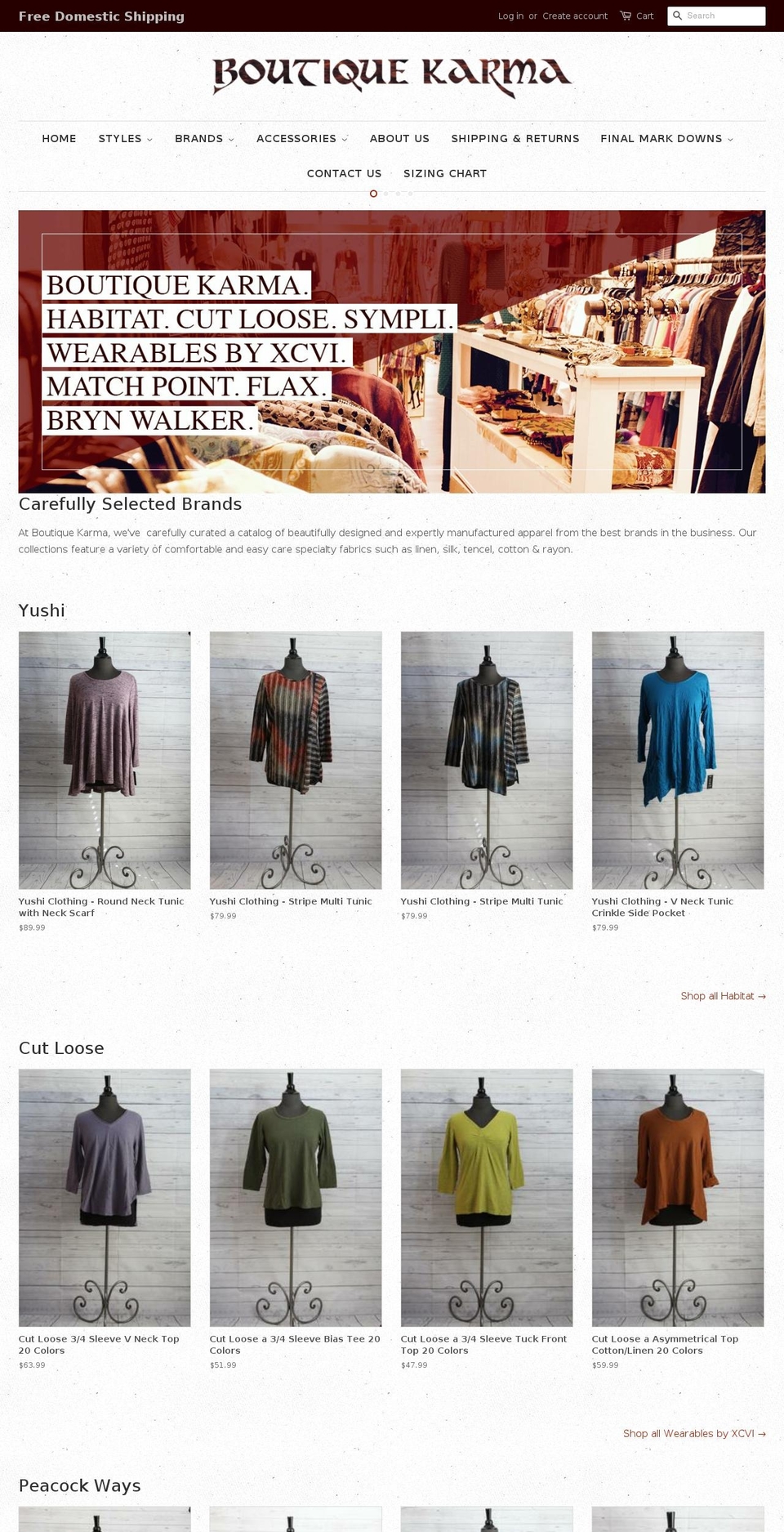 boutique-karma.com shopify website screenshot