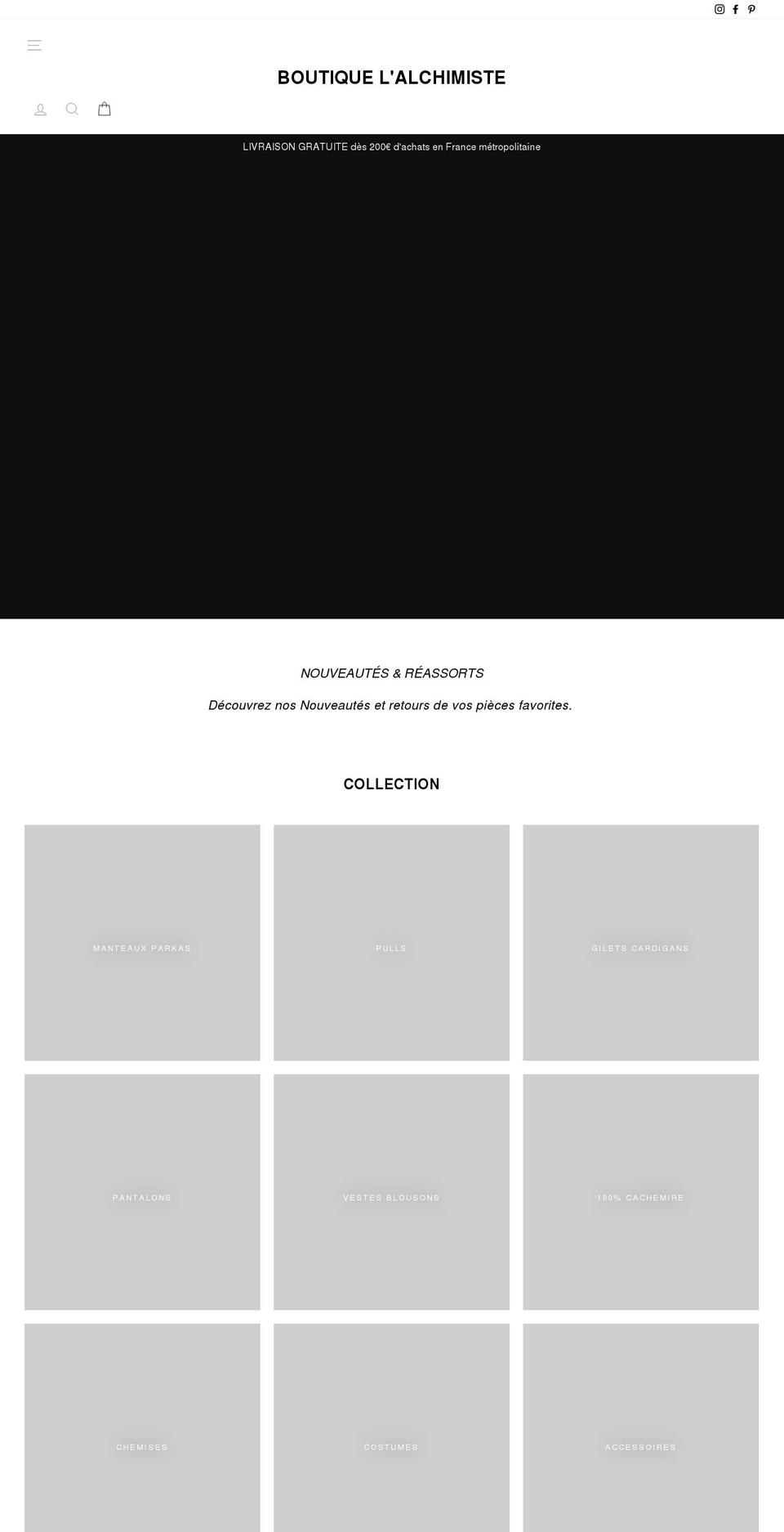 boutique-lalchimiste.com shopify website screenshot