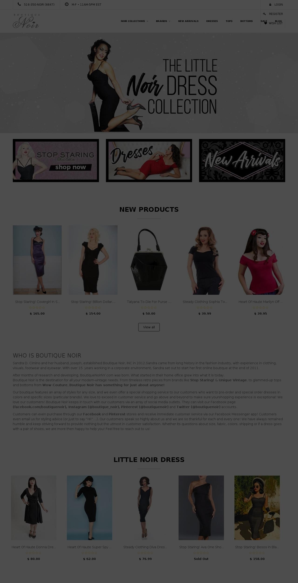 boutique-noir.com — Shopify storefront screenshot