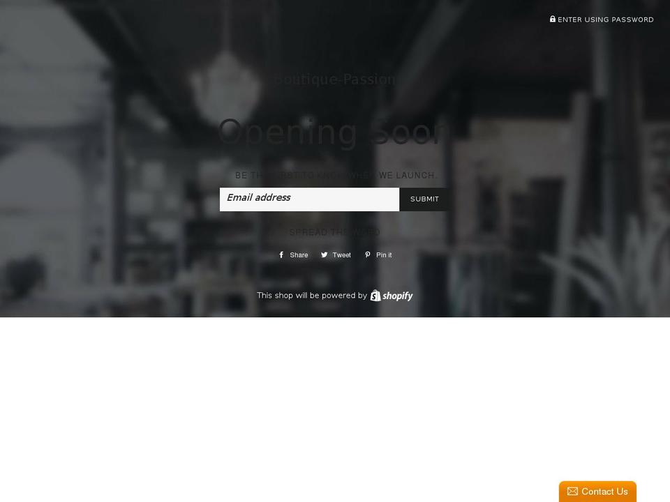 boutique-passion.com — Shopify storefront screenshot