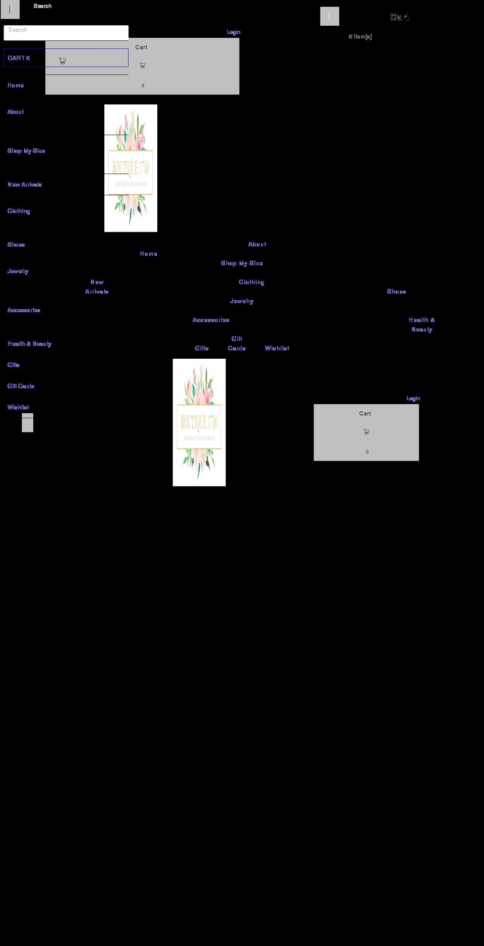 boutique1780.com shopify website screenshot